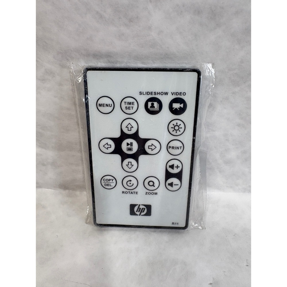 HP R11 Remote Control for Digital Photo Frame Multimedia White Black Slim Card